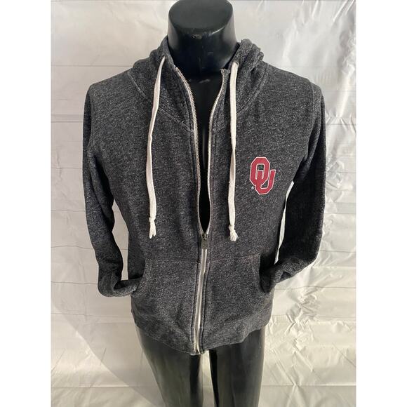 Oklahoma OU Sooners Full Zip Hooded  Jacket By Royce Apparel | Women’s LARGE EUC - Picture 2 of 7